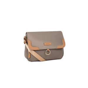 Sac porté travers - Nylon garni cuir de vachette