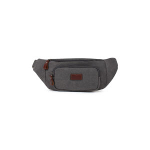 Sac banane - Toile garnie cuir de vachette